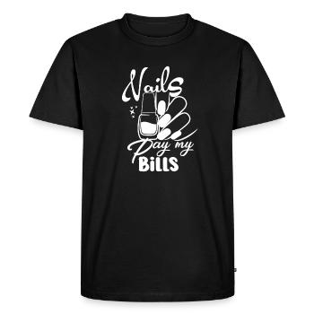 Nails Pay My Bills Manucure - T-shirt Premium bio Homme - noir - Devant - Nico (187cm)