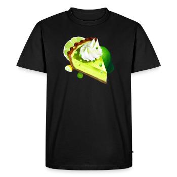 Gâteau à la lime Morceau Gâteau au citron vert - T-shirt Premium bio Homme - noir - Devant - Nico (187cm)