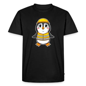 Penguin Kids Motif - T-shirt Premium bio Homme - noir - Devant - Nico (187cm)