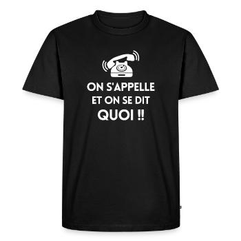 chtimi, chti, ch'timi - T-shirt Premium bio Homme - noir - Devant - Nico (187cm)