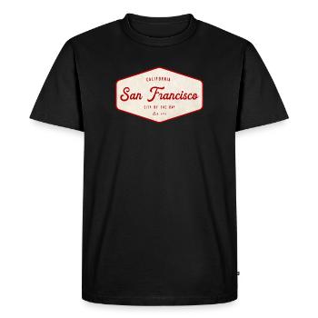 Enseigne vintage de San Francisco - T-shirt Premium bio Homme - noir - Devant - Nico (187cm)