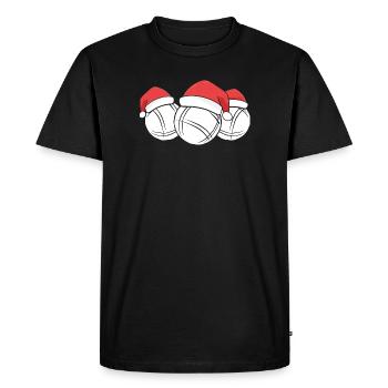 Boule Santa Petanque Outfit for Bouler for boules - Men's Premium Organic T-Shirt - black - Front - Nico (187cm)