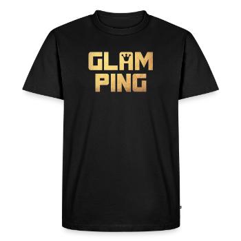 Glamping Krone Gold Camping Luxury Quotes Camper - T-shirt Premium bio Homme - noir - Devant - Nico (187cm)