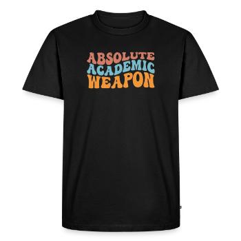 Students Absolute Academic Weapon - Men's Premium Organic T-Shirt - black - Front - Nico (187cm)