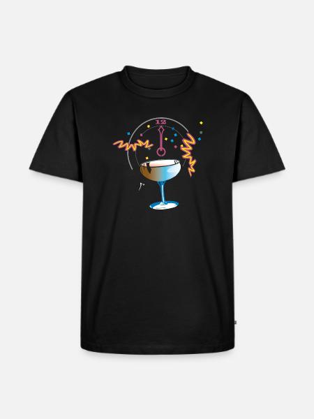 New Year's Toast Confetti - Men's Premium Organic T-Shirt - black