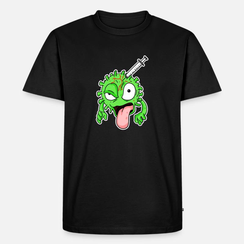 Virus Impfung - Männer Premium Bio T-Shirt - Schwarz