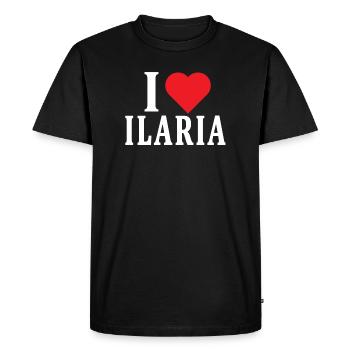t-shirt I love Ilaria t-shirt gift idea - Men's Premium Organic T-Shirt - black - Front - Nico (187cm)