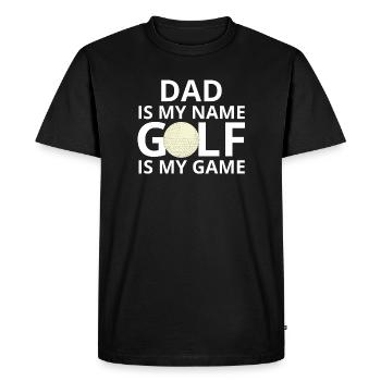 golf, golfeur, fan de golf - T-shirt Premium bio Homme - noir - Devant - Nico (187cm)