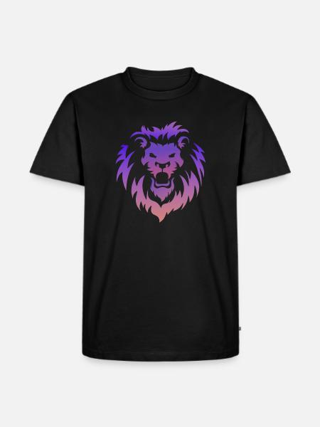 Lion Tribal Tattoo Art - Men's Premium Organic T-Shirt - black