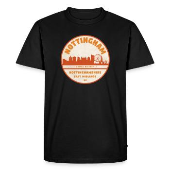 Insigne de la Skyline de Nottingham - T-shirt Premium bio Homme - noir - Devant - Nico (187cm)