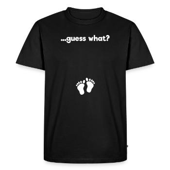 Déclaration de grossesse Parents Baby Feet Baby Bump - T-shirt Premium bio Homme - noir - Devant - Nico (187cm)