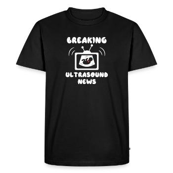 Grossesse Bébé Enceinte Bébé Déclaration de bonheur - T-shirt Premium bio Homme - noir - Devant - Nico (187cm)
