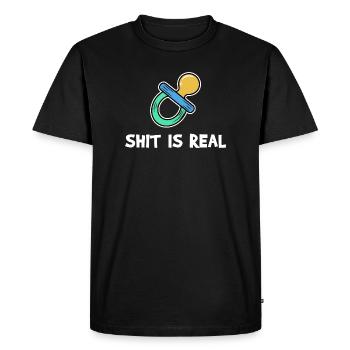 Bébé Socette Parentalité Enceinte Enceinte - T-shirt Premium bio Homme - noir - Devant - Nico (187cm)