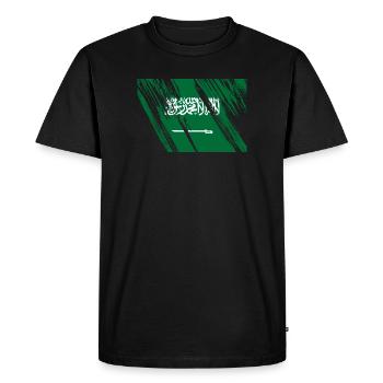 Saudi Arabia Flag - Men's Premium Organic T-Shirt - black - Front - Nico (187cm)