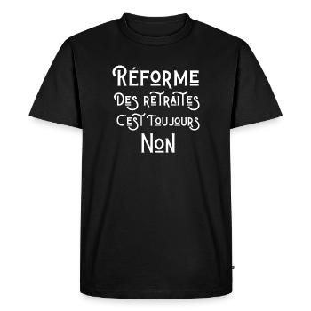 retraite, je suis retraité, je suis retraitée - T-shirt Premium bio Homme - noir - Devant - Nico (187cm)
