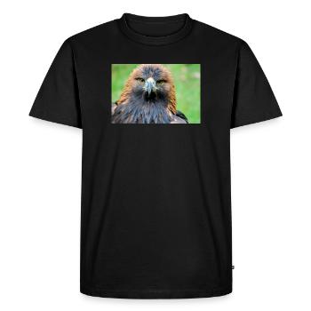 Eagle view in the morning light - Men's Premium Organic T-Shirt - black - Front - Nico (187cm)