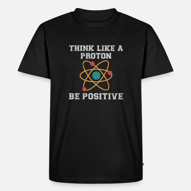 Positives Proton - Männer Premium Bio T-Shirt - Schwarz