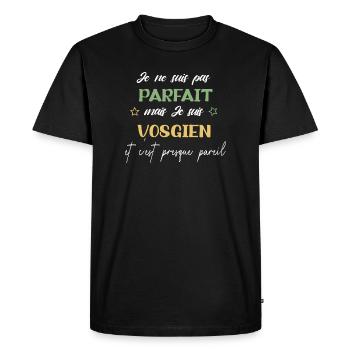 je ne suis pas parfait mais je suis vosgien Vosges - T-shirt Premium bio Homme - noir - Devant - Nico (187cm)