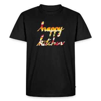happy kitchen - Men's Premium Organic T-Shirt - black - Front - Nico (187cm)