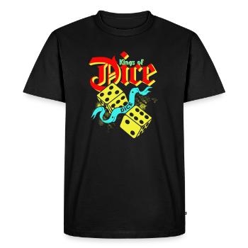 Roi des dés Vintage Illustration - T-shirt Premium bio Homme - noir - Devant - Nico (187cm)