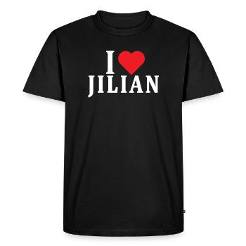 t-shirt I love Jilian t-shirt gift idea - Men's Premium Organic T-Shirt - black - Front - Nico (187cm)