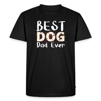 Meilleur Papa Chien - T-shirt Premium bio Homme - noir - Devant - Nico (187cm)