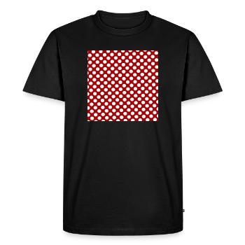 Modèle de texture de fond rouge Personnaliser - T-shirt Premium bio Homme - noir - Devant - Nico (187cm)