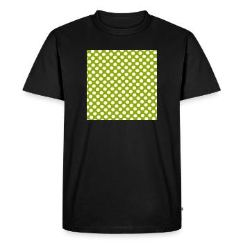 Modèle de texture de fond vert Personnaliser - T-shirt Premium bio Homme - noir - Devant - Nico (187cm)