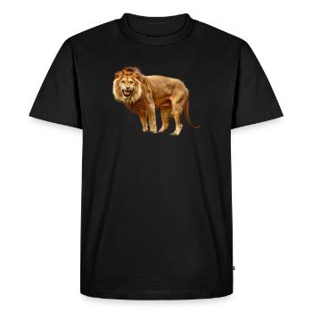 Lion - Men's Premium Organic T-Shirt - black - Front - Nico (187cm)
