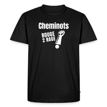 cheminot, train - T-shirt Premium bio Homme - noir - Devant - Nico (187cm)