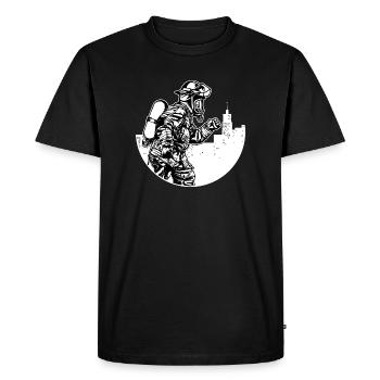 Volunteer fire brigade Professional fire brigade Fire protection - Men's Premium Organic T-Shirt - black - Front - Nico (187cm)