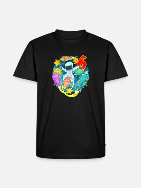 6 Years Birthday Boy Gift - Men's Premium Organic T-Shirt - black