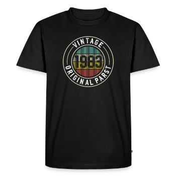 Pièces originales vintage 1993 - T-shirt Premium bio Homme - noir - Devant - Nico (187cm)