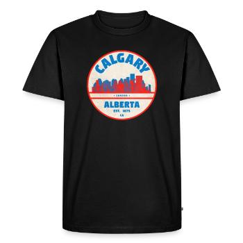 Calgary Skyline Vintage - T-shirt Premium bio Homme - noir - Devant - Nico (187cm)