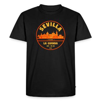 Emblème de la ligne d’horizon de Séville - T-shirt Premium bio Homme - noir - Devant - Nico (187cm)