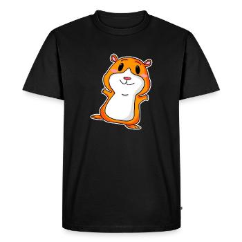 Cute guinea pig - Men's Premium Organic T-Shirt - black - Front - Nico (187cm)