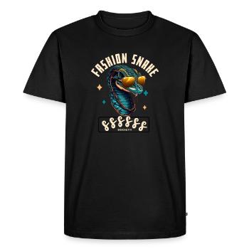 Serpent Glam Couture - Men's Premium Organic T-Shirt - black - Front - Nico (187cm)