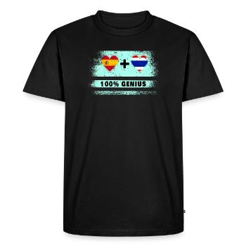 L’Espagne et la Thaïlande drasent 100% génie - T-shirt Premium bio Homme - noir - Devant - Nico (187cm)