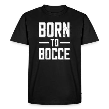 Né à la pétanque dicton pour la pétanque et la pétanque - T-shirt Premium bio Homme - noir - Devant - Nico (187cm)