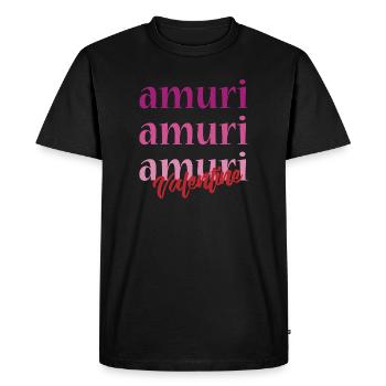 T-shirt Amuri Sicilien Amour Saint-Valentin - T-shirt Premium bio Homme - noir - Devant - Nico (187cm)