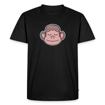 Animal à tête de singe - T-shirt Premium bio Homme - noir - Devant - Nico (187cm)