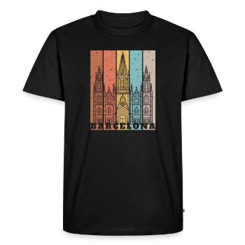 Panneaux de façade gothique Barcel - T-shirt Premium bio Homme - noir - Devant - Nico (187cm)