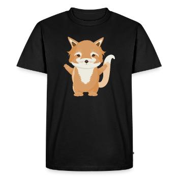 Magical little fox a cute animal - Men's Premium Organic T-Shirt - black - Front - Nico (187cm)