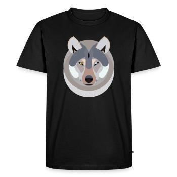 Le loup en tant que graphique - T-shirt Premium bio Homme - noir - Devant - Nico (187cm)