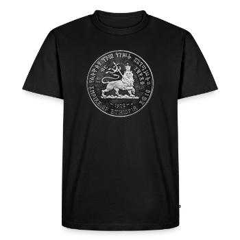 Lion de Juda Jah Rastafari Rasta Racines Rasta - T-shirt Premium bio Homme - noir - Devant - Nico (187cm)