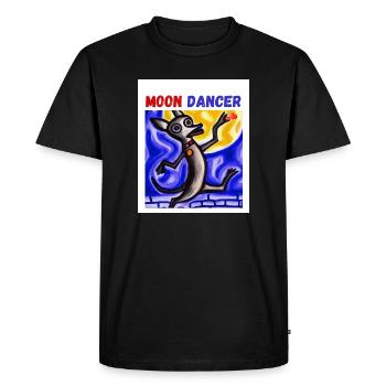 Chihuahua Art - Danseur de la Lune - T-shirt Premium bio Homme - noir - Devant - Nico (187cm)