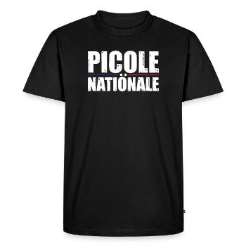 Picole Nationale - T-shirt Premium bio Homme - noir - Devant - Nico (187cm)