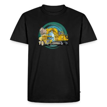 Monster Construction Equipment - Men's Premium Organic T-Shirt - black - Front - Nico (187cm)