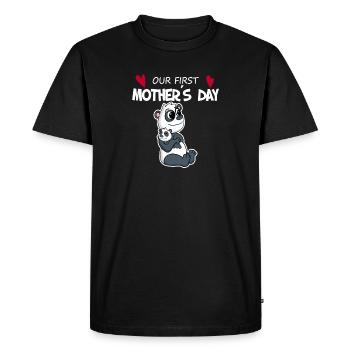 Fête des Mères - Premier cadeau de la fête des Mères - T-shirt Premium bio Homme - noir - Devant - Nico (187cm)