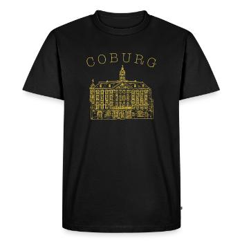 Coburg, Hôtel de ville historique, Bavière, Allemagne - T-shirt Premium bio Homme - noir - Devant - Nico (187cm)